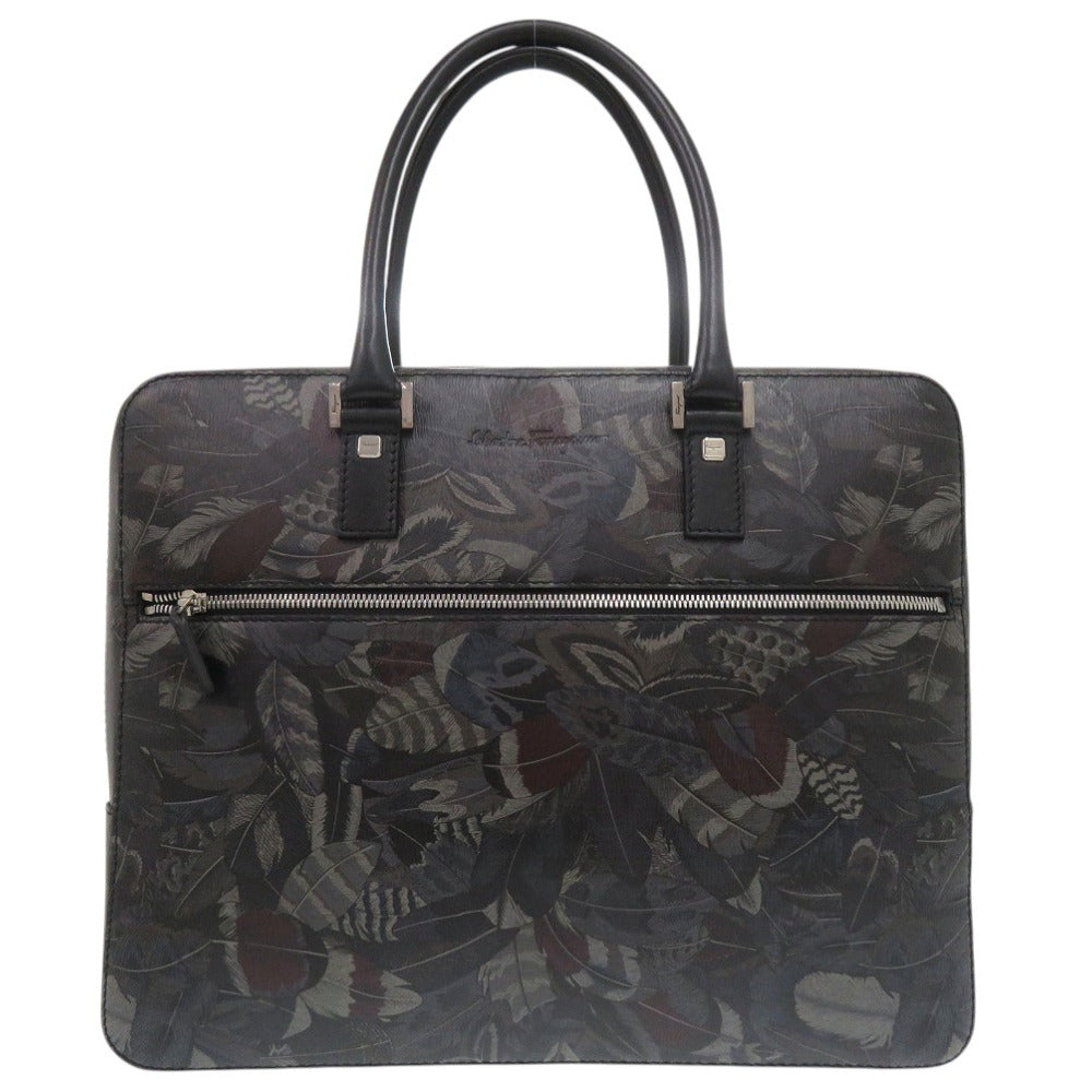 美品 サルヴァトーレフェラガモ ブリーフケース ロゴ 総柄 トートバッグ ビジネスバッグ レザー マルチカラー 1446【中古】Salvatore Ferragamo