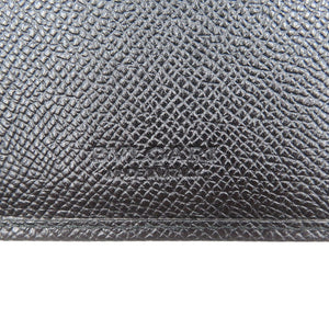 美品 ブルガリ クラシコ グレインレザー シルバー金具 ブラック 二つ折り 長財布 1450【中古】BVLGARI