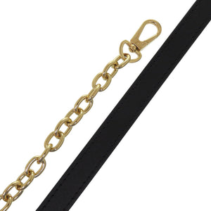 美品 ルイ ヴィトン トランククラッチ レザー ブラック 黒 ショルダーストラップ LV 1451【中古】LOUIS VUITTON