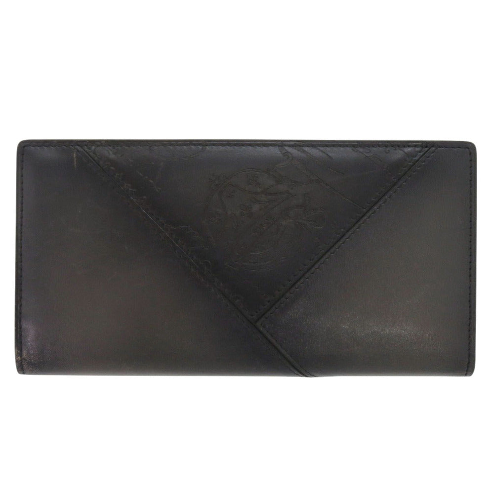 ベルルッティ カリグラフィ スクリット レザー ブラック 長財布 黒 1461【中古】BERLUTI