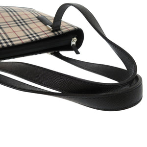 未使用品 バーバリー ノバチェック チェック柄 トートバッグ ナイロンキャンバス レザー ベージュ 1476【中古】BURBERRY