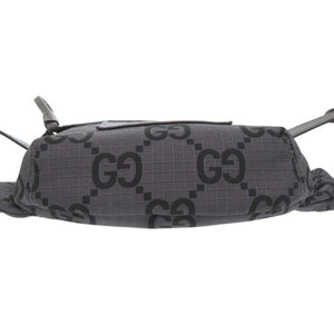 未使用品 グッチ GGクロス ボディバッグ 767934 GGリサイクルポリエステル ダークグレー 1484【中古】GUCCI