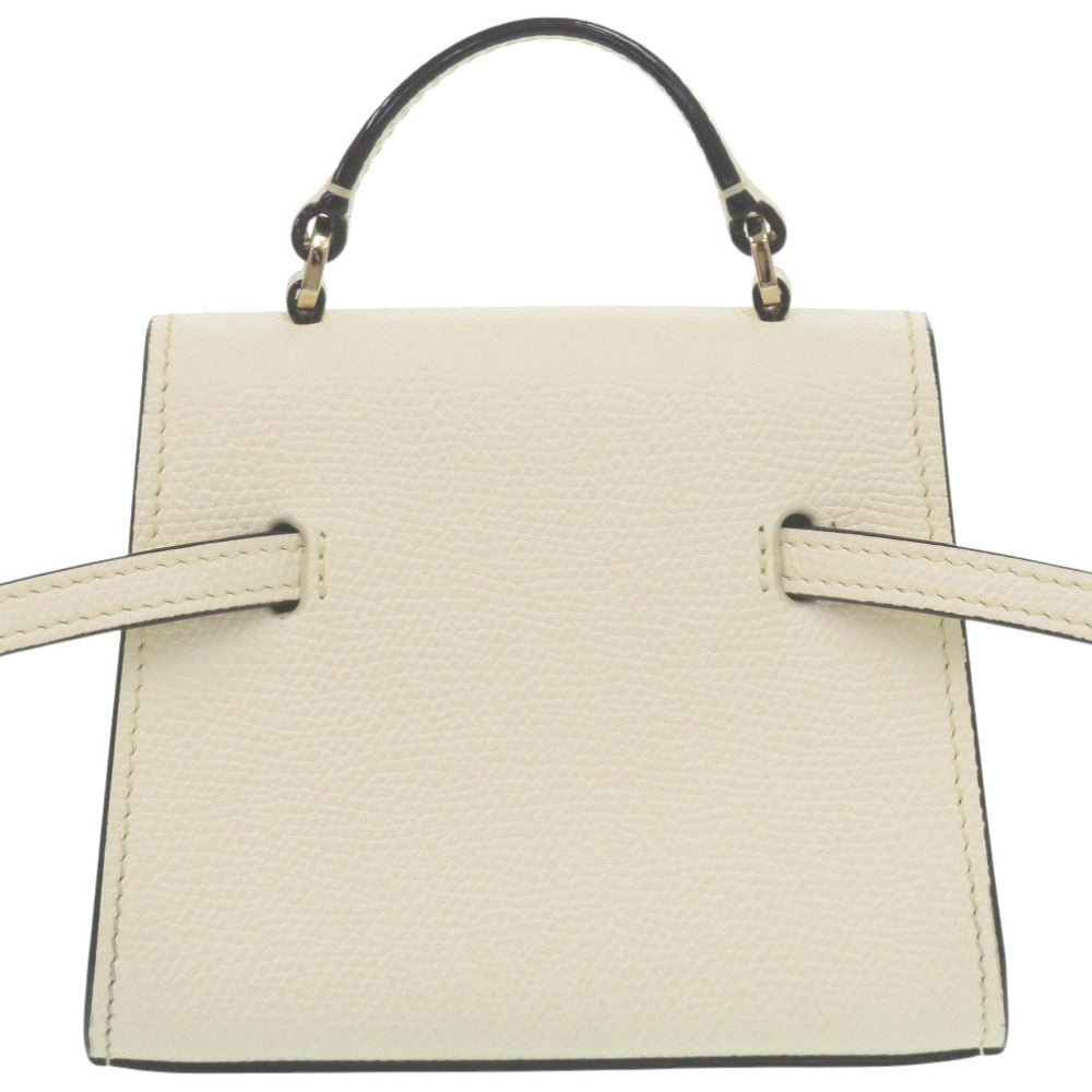 新品同様 ヴァレクストラ 2WAY イジィデ ベルト レザー ホワイト ショルダーバッグ 白 1493【中古】Valextra