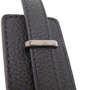 未使用品 クリスチャンルブタン ウエストベルト スタッズ レザー ブラック シルバー金具 黒 赤ベルト 1495【中古】Christian Louboutin