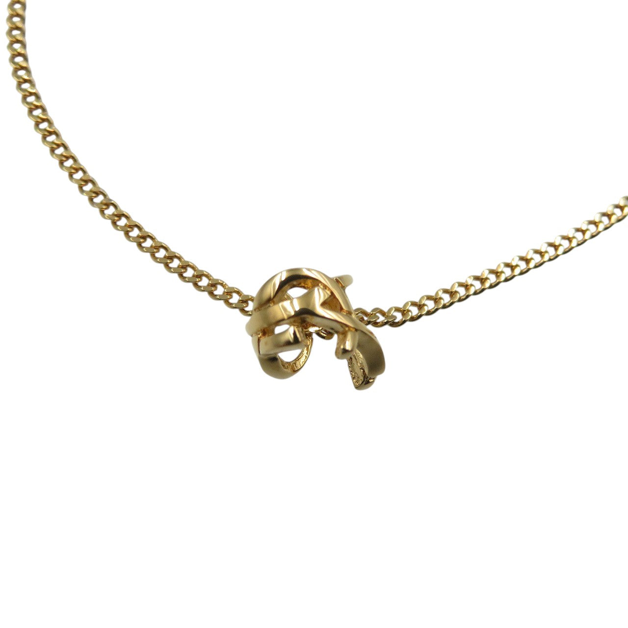 未使用 サンローラン オピウム モノグラム ツイスト メタル ゴールド ブレスレット 1496【中古】SAINT LAURENT