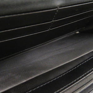 新品同様 グッチ グッチシマ ラウンドファスナー ウォレット 473928 525040 長財布 レザー ブラック 1516【中古】GUCCI