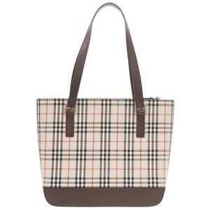 美品 バーバリー ノバチェック キャンバス ベージュ ハンドバッグ 1520【中古】BURBERRY