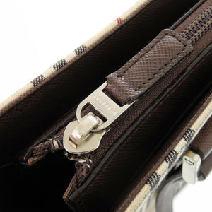 美品 バーバリー ノバチェック キャンバス ベージュ ハンドバッグ 1520【中古】BURBERRY