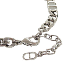 美品 クリスチャンディオール CD Icon チェーンリンク ネックレス N1574HOMMT 真鍮 シルバー 1529【中古】Christian Dior