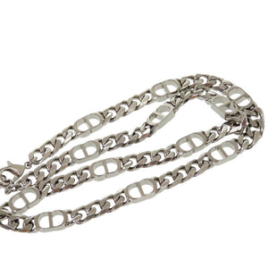 美品 クリスチャンディオール CD Icon チェーンリンク ネックレス N1574HOMMT 真鍮 シルバー 1529【中古】Christian Dior