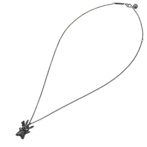 美品 ティファニー ダニエルアーシャム ポケモン コラボ ピカチュウ いぶし加工 ネックレス スターリングシルバー/ダイヤモンド ブラック 黒 ジュエリー アクセサリー 1530【中古】TIFFANY&Co.