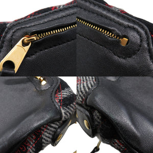 美品 バレンシアガ スーベニア チャーム 518163 ウール レザー レッド ブラック グレー ボディバッグ ベルトバッグ 1535【中古】BALENCIAGA