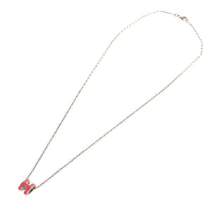 新品同様 エルメス ポップアッシュ ミニ H ローズトロピック シルバー ネックレス アクセサリー 1537 【中古】 HERMES
