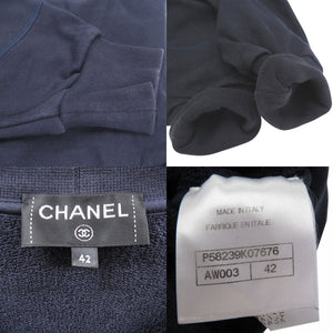 シャネル ココマーク トレーナー P58239 スウェット コットン ダークネイビー 1541【中古】CHANEL