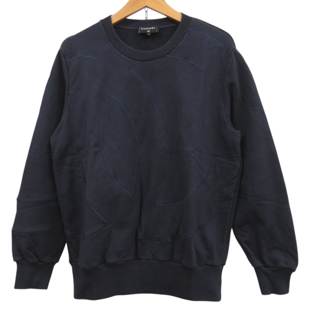 シャネル ココマーク トレーナー P58239 スウェット コットン ダークネイビー 1541【中古】CHANEL