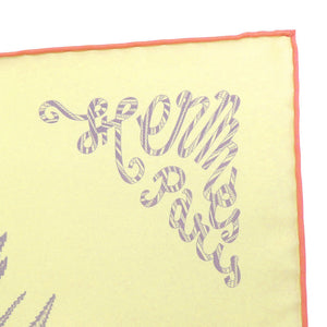 未使用品 エルメス カレ90 Plumets et Panache 羽根と羽飾り シルク ライトイエロー スカーフ 1544【中古】HERMES