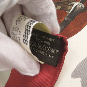 未使用品 エルメス カレ90 ATTELAGE EN ARBALETE 弓形連結 シルク マルチカラー スカーフ 1546【中古】HERMES