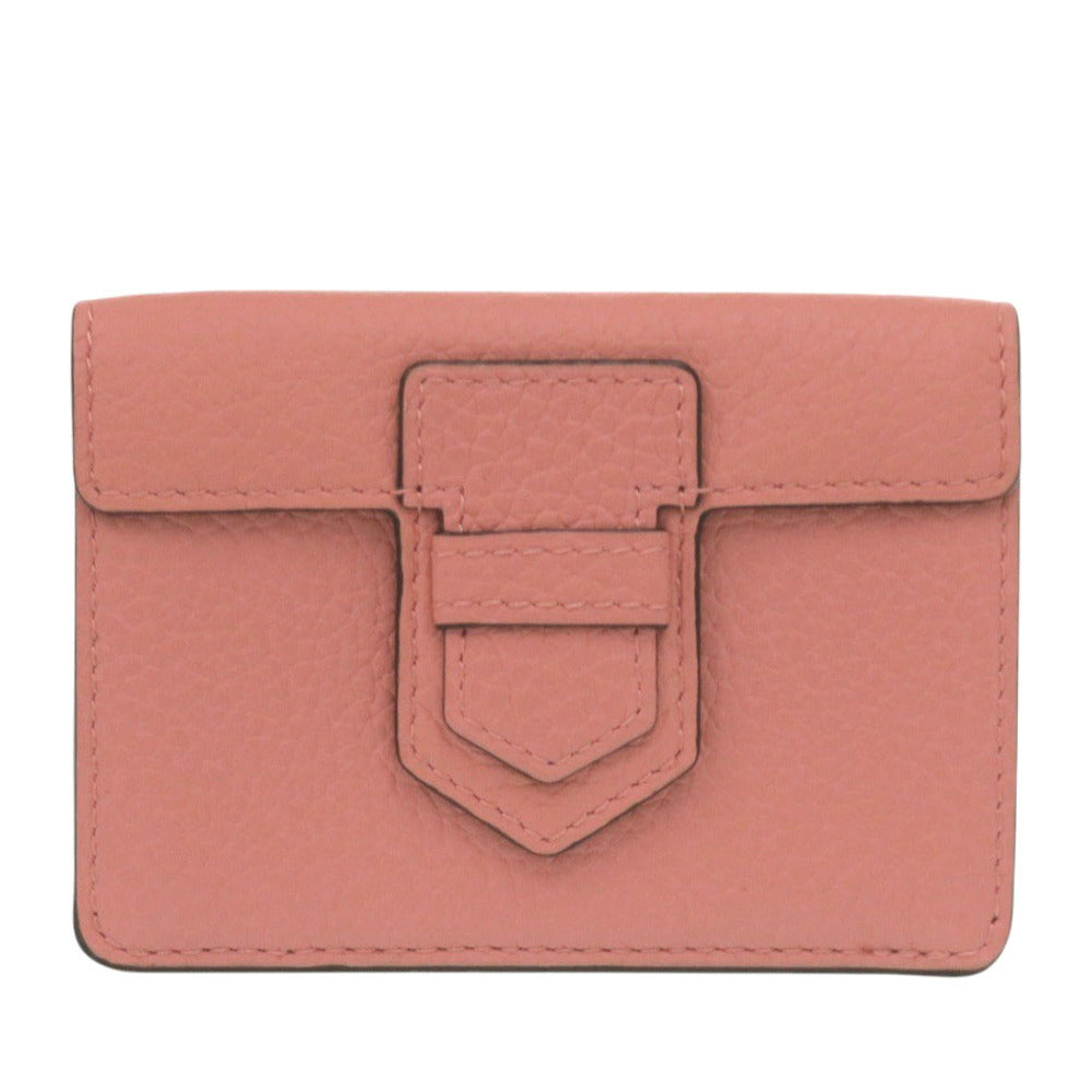 未使用 デルボー プレッセ AB0561AQY015HDO レザー ハイビスカス ピンク 三つ折り財布 デルヴォー 1550【中古】DELVAUX