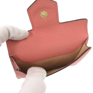 未使用 デルボー プレッセ AB0561AQY015HDO レザー ハイビスカス ピンク 三つ折り財布 デルヴォー 1550【中古】DELVAUX