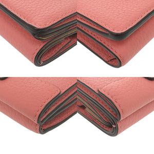 未使用 デルボー プレッセ AB0561AQY015HDO レザー ハイビスカス ピンク 三つ折り財布 デルヴォー 1550【中古】DELVAUX