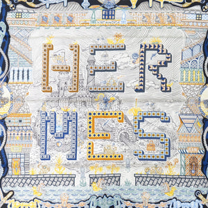 未使用品 エルメス カレ90 Super Silk Quest スーパー シルク クエスト シルク マルチカラー スカーフ 1551【中古】HERMES