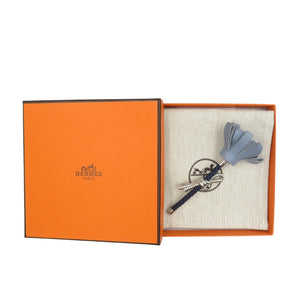 未使用 エルメス フルール 花 スイフト メタル ブルー ネイビー シルバー ブローチ 1554【中古】HERMES