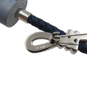 未使用 エルメス フルール 花 スイフト メタル ブルー ネイビー シルバー ブローチ 1554【中古】HERMES