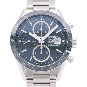 新品同様 タグホイヤー カレラ キャリバー16 CV201AJ-9 自動巻き 腕時計 SS ブラック 黒文字盤 1574【中古】TAG HEUER メンズ