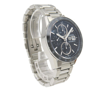 新品同様 タグホイヤー カレラ キャリバー16 CV201AJ-9 自動巻き 腕時計 SS ブラック 黒文字盤 1574【中古】TAG HEUER メンズ