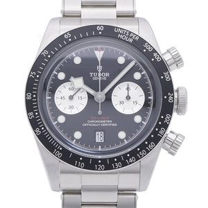 新品同様 チューダー ブラックベイ クロノ ヘリテージ 79360N 自動巻き 腕時計 ステンレススチール ブラック 黒文字盤 1579【中古】Tudor メンズ