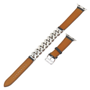 美品 エルメス ドゥブルトゥール グルメット メタル アップルウォッチ 41mm 腕時計 ベルト スイフト ブラック/シルバー 黒 U刻印 1580【中古】HERMES メンズ