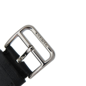 美品 エルメス ドゥブルトゥール グルメット メタル アップルウォッチ 41mm 腕時計 ベルト スイフト ブラック/シルバー 黒 U刻印 1580【中古】HERMES メンズ