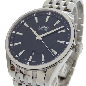 新品同様 オリス アーティックス デイト 01 733 7642 4034 SS ブラック 黒文字盤 自動巻き 腕時計 1581【中古】ORIS