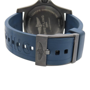 ブライトリング スーパーオーシャン オートマチック 46 ブラックスチール M17368 自動巻き 腕時計 ステンレススチール/ラバー ブルー ネイビー 青文字盤 1584【中古】BREITLING メンズ