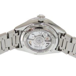 美品 タグホイヤー カレラ キャリバー9 デイト ダイヤ WBN2413 SS ネイビー シルバー 自動巻き 腕時計 1585【中古】TAG HEUER