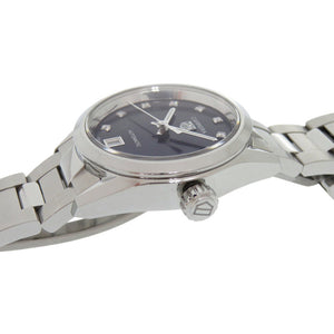 美品 タグホイヤー カレラ キャリバー9 デイト ダイヤ WBN2413 SS ネイビー シルバー 自動巻き 腕時計 1585【中古】TAG HEUER