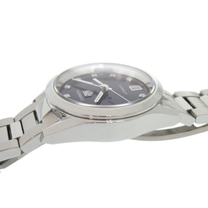 美品 タグホイヤー カレラ キャリバー9 デイト ダイヤ WBN2413 SS ネイビー シルバー 自動巻き 腕時計 1585【中古】TAG HEUER