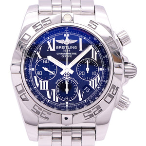 美品 ブライトリング クロノマット AB0110 自動巻き 腕時計 クロノグラフ 44 SS ブラック 黒文字盤 1588【中古】BREITLING メンズ