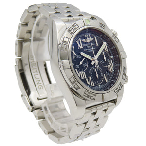 美品 ブライトリング クロノマット AB0110 自動巻き 腕時計 クロノグラフ 44 SS ブラック 黒文字盤 1588【中古】BREITLING メンズ