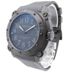 美品 ハミルトン カーキ ビロウゼロ チタン H78505330 / H785050 自動巻き 腕時計 チタン/ラバー ブラック 黒文字盤 1590【中古】HAMILTON メンズ