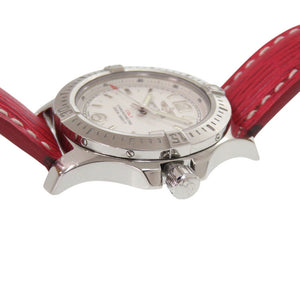 ブライトリング コルト レディ A77388 SS レザー ホワイト レッド 白文字盤 クオーツ 腕時計 1591【中古】BREITLING