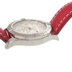ブライトリング コルト レディ A77388 SS レザー ホワイト レッド 白文字盤 クオーツ 腕時計 1591【中古】BREITLING