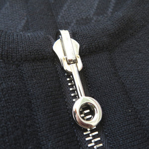 美品 エルメス ノーカラー ニットジャケット リバーシブルモデル ウール/カシミヤ ブラック アウター 黒 1621【中古】HERMES