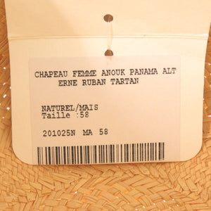 新品同様 エルメス ストロー ベージュ ハット 帽子 1633【中古】HERMES