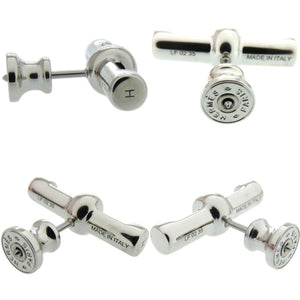 新品同様 エルメス フリビュスティエ グレナン H100082FP89 メタル ヴォースイフト ブラック 黒 ピアス 1638【中古】HERMES