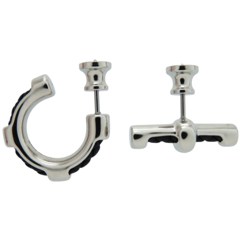 新品同様 エルメス フリビュスティエ グレナン H100082FP89 メタル ヴォースイフト ブラック 黒 ピアス 1638【中古】HERMES