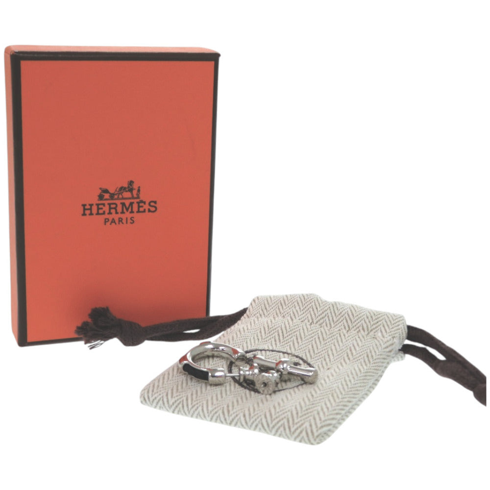 新品同様 エルメス フリビュスティエ グレナン H100082FP89 メタル ヴォースイフト ブラック 黒 ピアス 1638【中古】HERMES