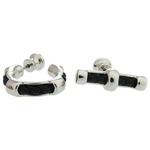 新品同様 エルメス フリビュスティエ グレナン H100082FP89 メタル ヴォースイフト ブラック 黒 ピアス 1638【中古】HERMES