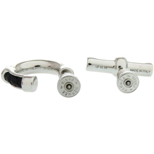 新品同様 エルメス フリビュスティエ グレナン H100082FP89 メタル ヴォースイフト ブラック 黒 ピアス 1638【中古】HERMES