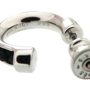 新品同様 エルメス フリビュスティエ グレナン H100082FP89 メタル ヴォースイフト ブラック 黒 ピアス 1638【中古】HERMES